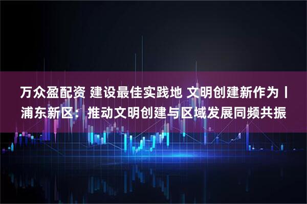 万众盈配资 建设最佳实践地 文明创建新作为丨浦东新区：推动文明创建与区域发展同频共振